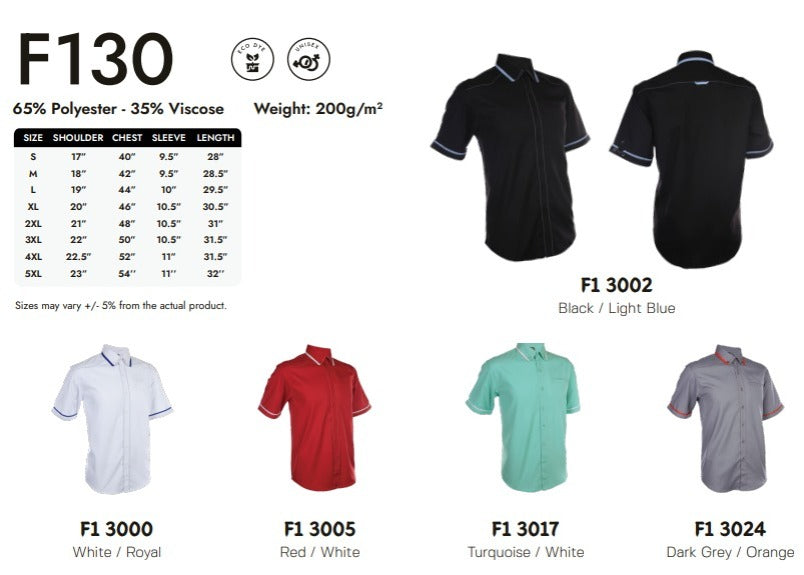 Office Wear Short Sleeve (F130)