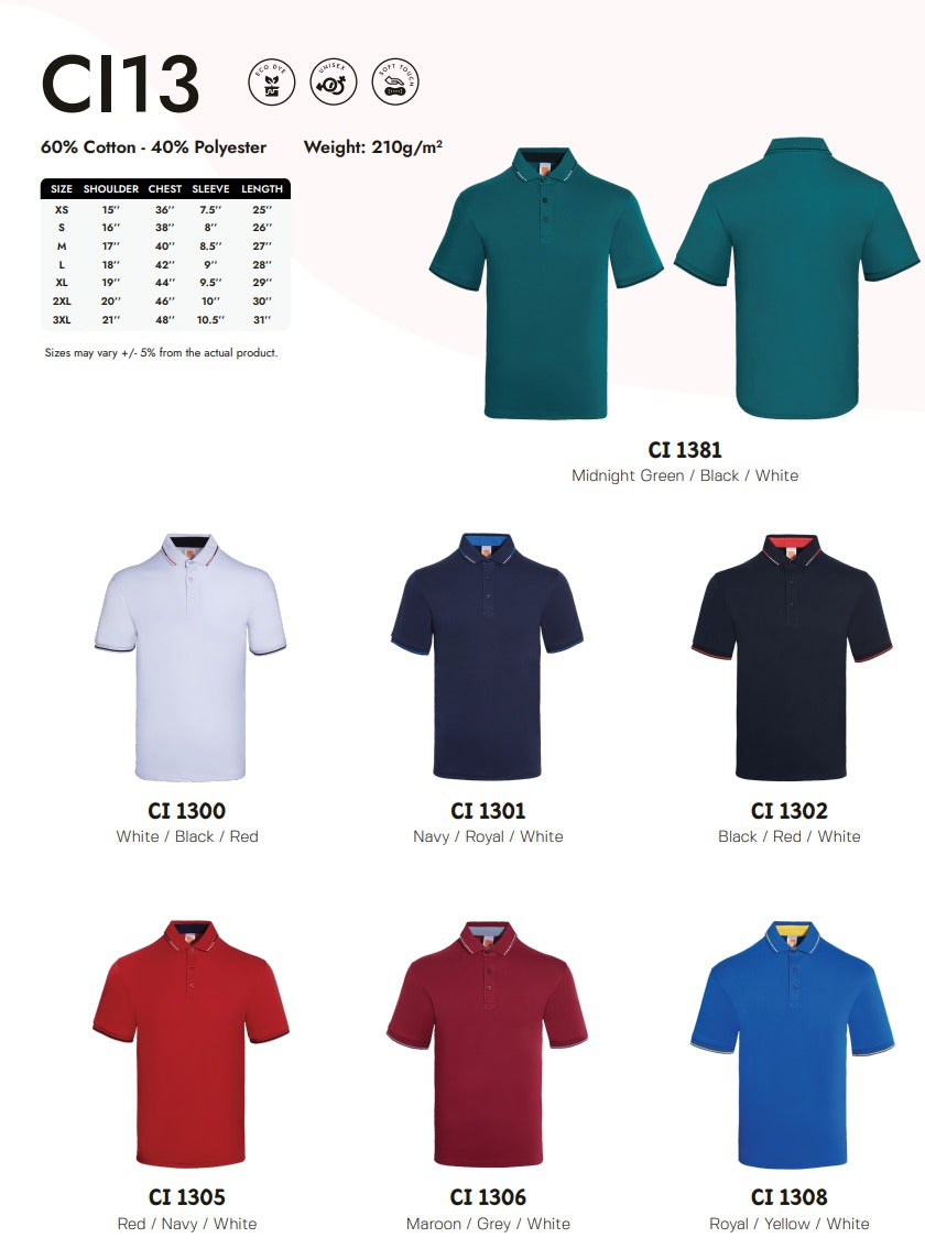 Cotton Interlock Short Sleeve Polo (CI13)