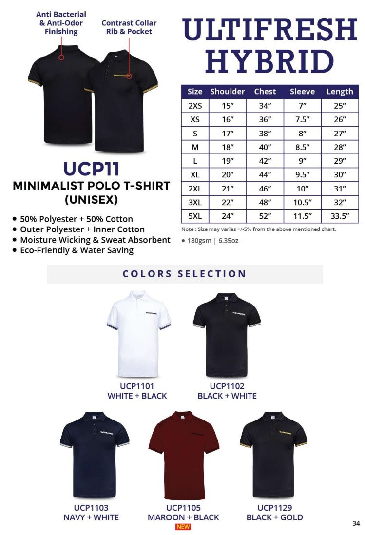 Poly-Cotton Short Sleeve Polo (UCP11)