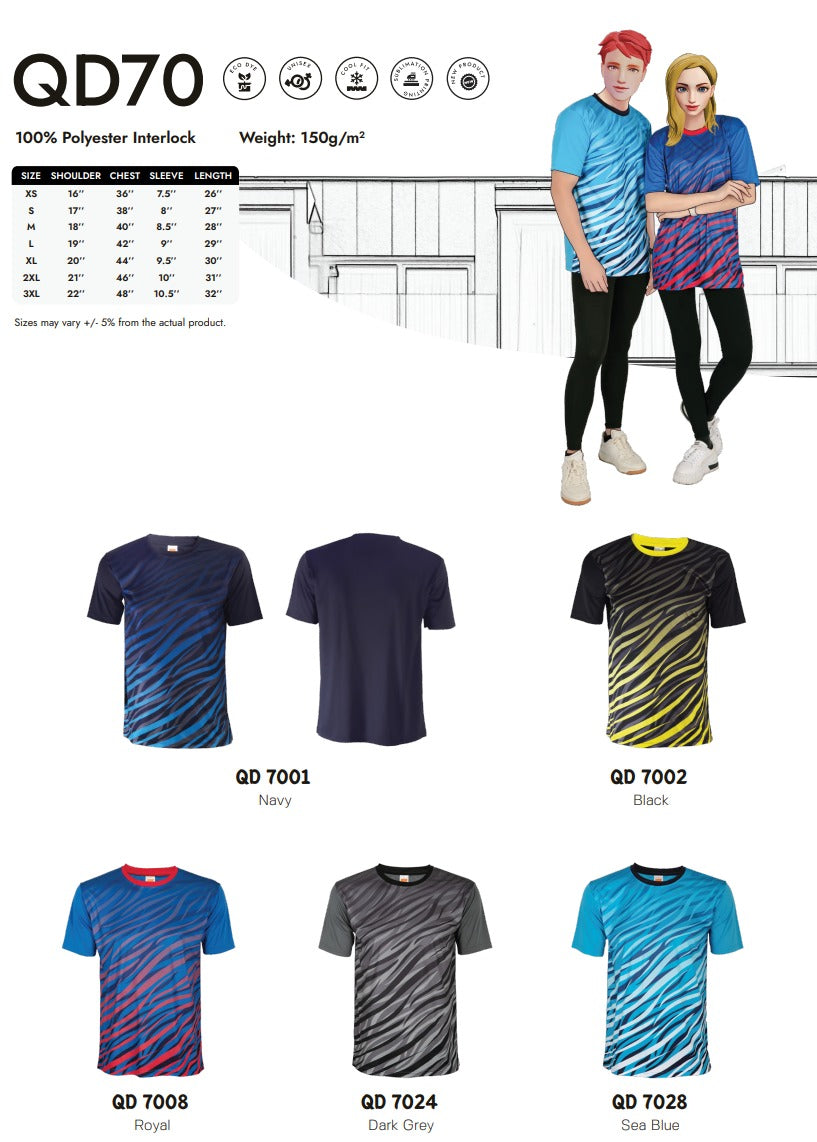 Dri-fit Short Sleeve Round Neck (QD70)