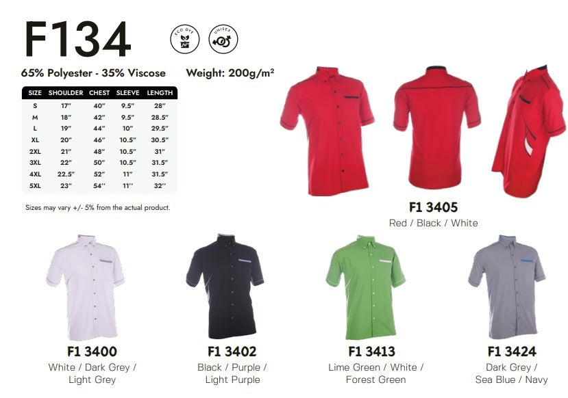 Office Wear Short Sleeve (F134)