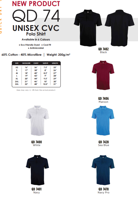 Dryfit Polo Shirt (QD 74)