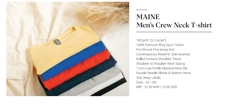 Men's Crew Neck T-Shirt (MAINE)
