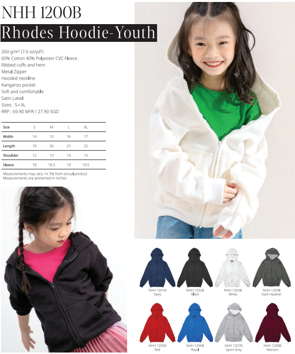 Youth Rhodes Hoodie (NHH1200B)