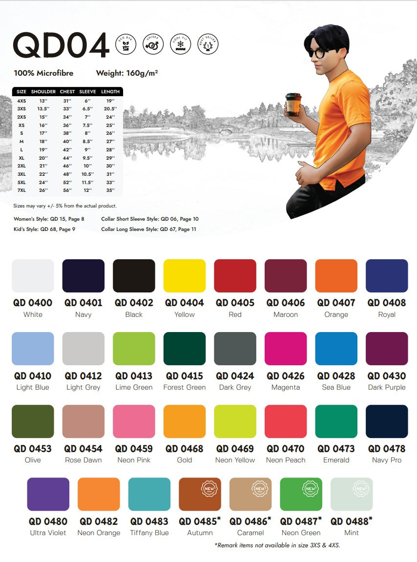 Dri-fit Short Sleeve Round Neck (QD04)
