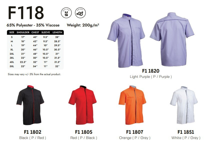 Office Wear Short Sleeve (F118)