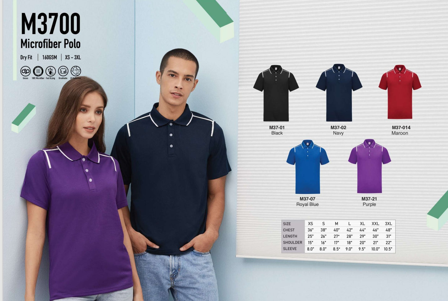 Microfiber Polo Short Sleeve (M3700)