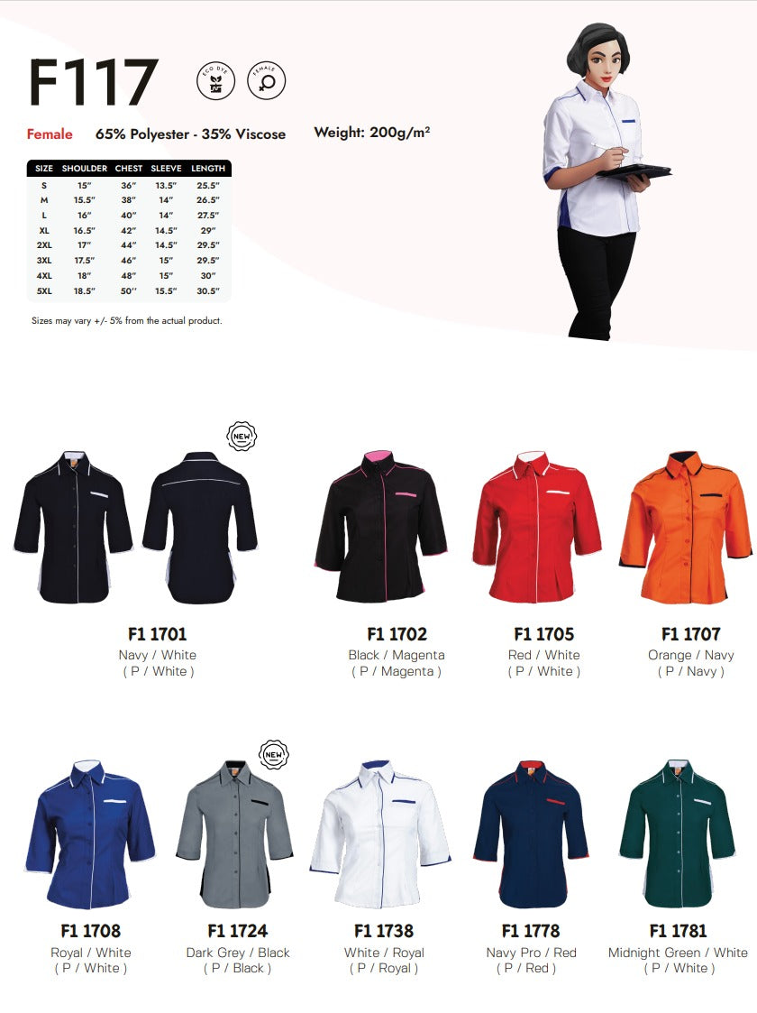 Office Wear Mid Sleeve (F117)