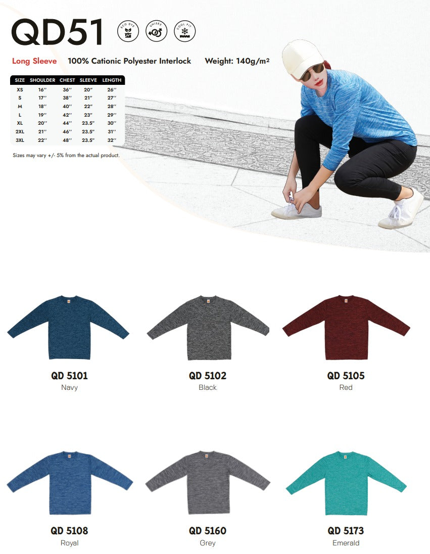 Dri-fit Long Sleeve Round Neck (QD51)