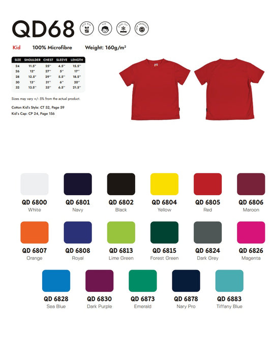 Dri-fit Short Sleeve Round Neck (QD68)