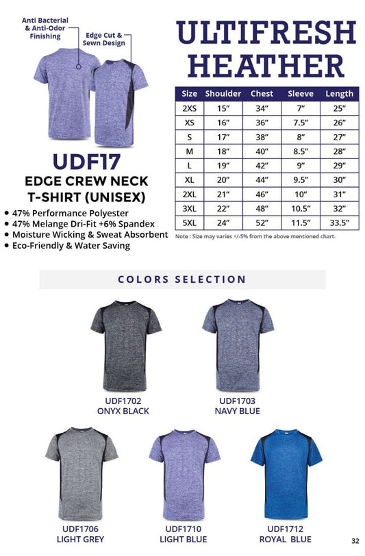 Dri-fit Short Sleeve Crew Neck (UDF17)