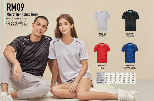 Microfiber Short Sleeve Round Neck (RM09)