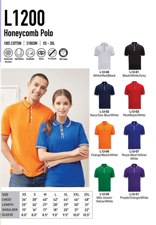 Cotton Short Sleeve Polo (L1200)