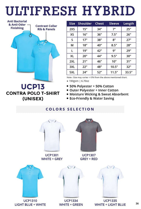 Poly-Cotton Short Sleeve Polo (UCP13)