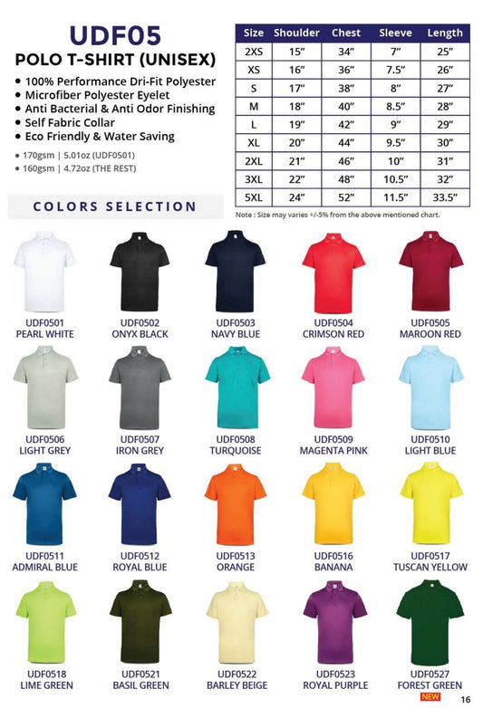 Dri-fit Short Sleeve Polo (UDF05)