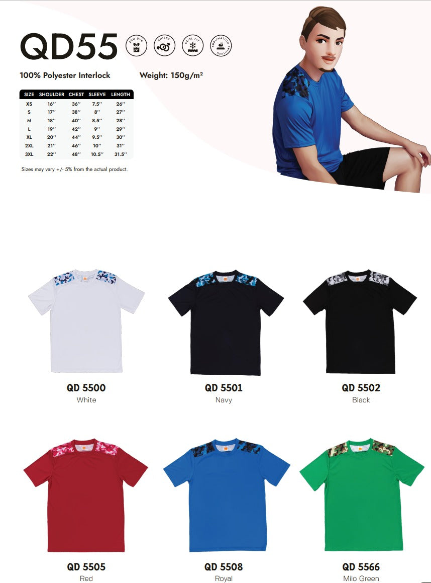 Dri-fit Short Sleeve Round Neck (QD55)