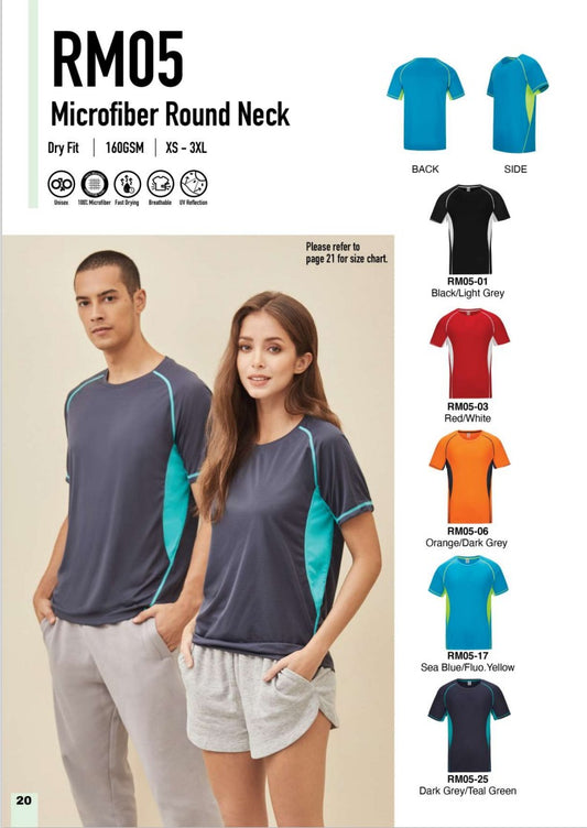 Microfiber Round Neck Short Sleeve (RM05)