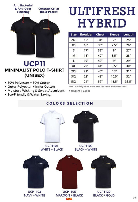 Poly-Cotton Short Sleeve Polo (UCP11)