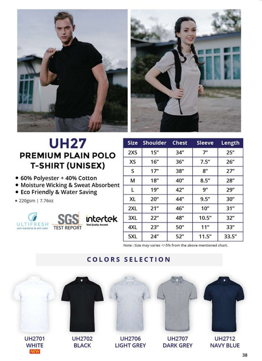 Poly-Cotton Short Sleeve Polo (UH27)