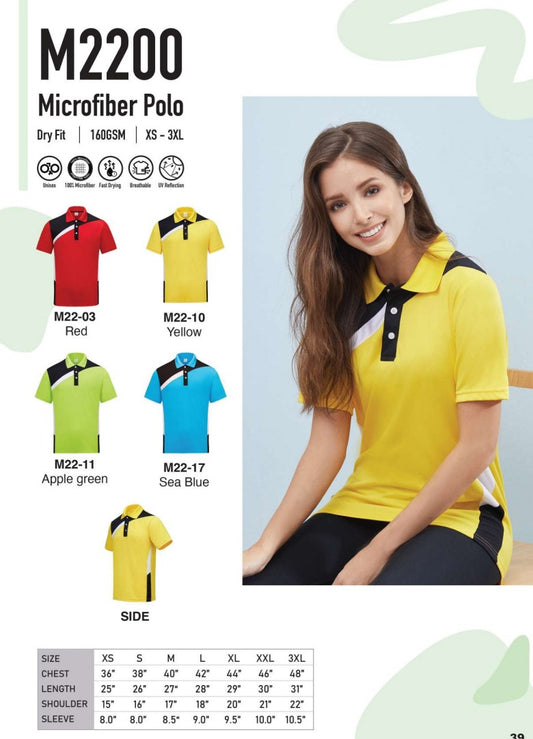 Microfiber Short Sleeve Polo (M2200)