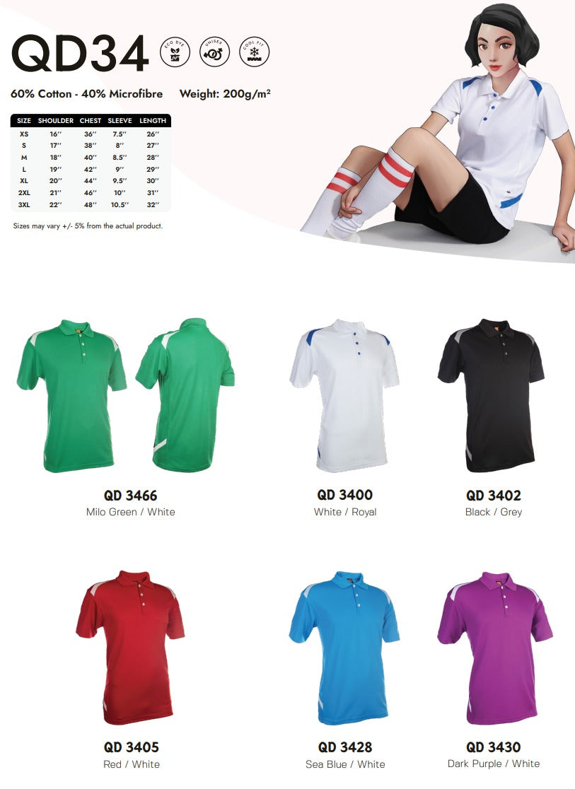 Dri-fit Short Sleeve Polo (QD34)