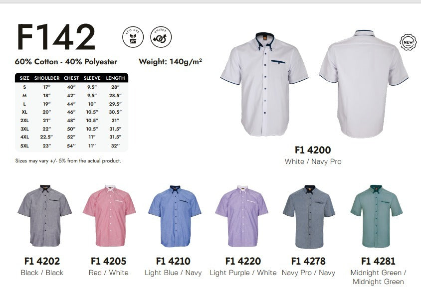 Office Wear Short Sleeve (F142)