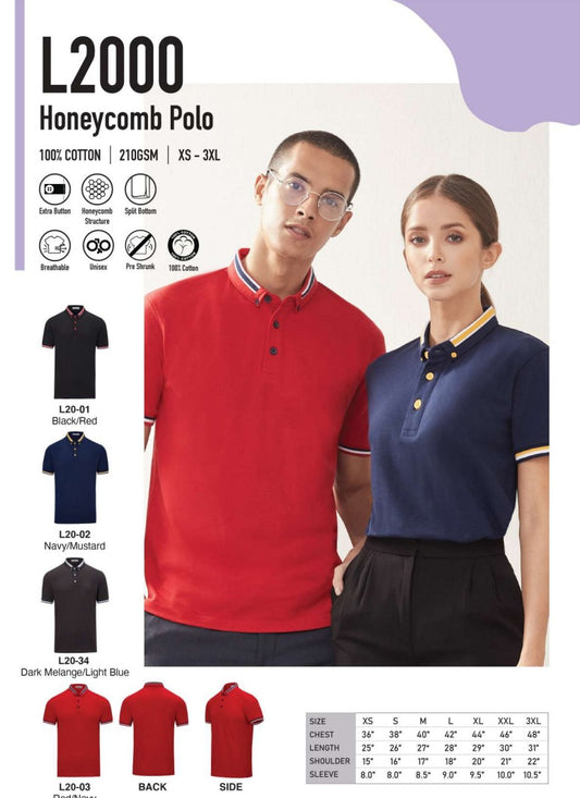 Cotton Short Sleeve Polo (L2000)
