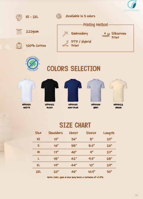 Round Neck Short Sleeve T-Shirt (USP01)