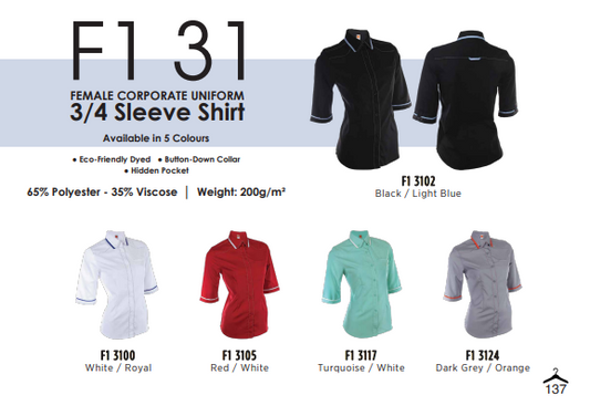 Female Corporate Uniform Mid Sleeve (F131)