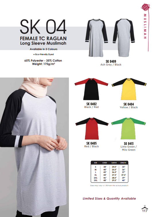 Raglan Long Sleeve Muslimah (SK04)