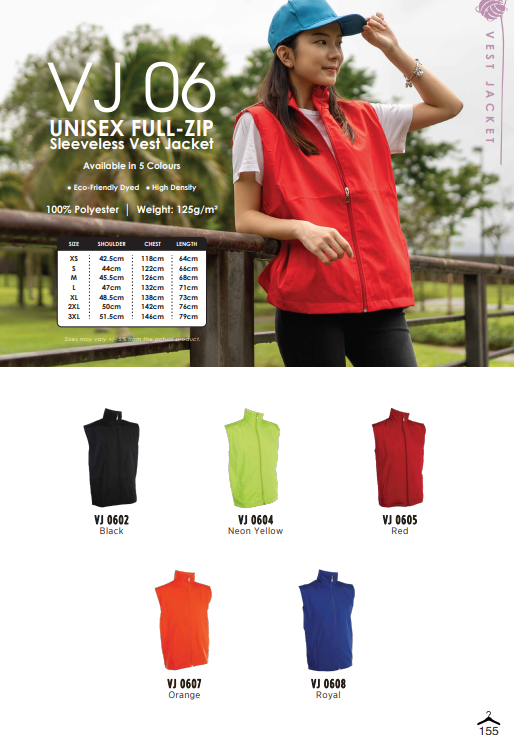 Full-Zip Sleeveless Vest Jacket (VJ 06)