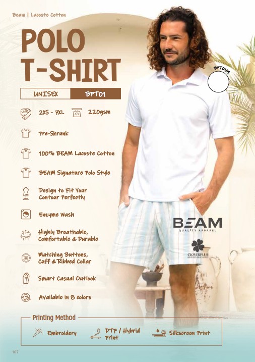 Lacoste Cotton Polo T-Shirt (BPT01)