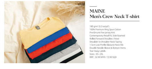 Men's Crew Neck T-Shirt (MAINE)