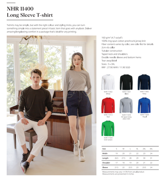 Long Sleeve T-Shirt (NHR11400)