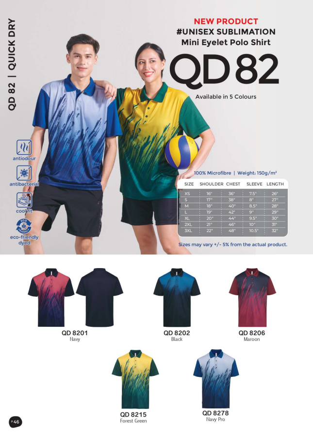 Sublimation Mini Eyelet T-Shirt (QD82)