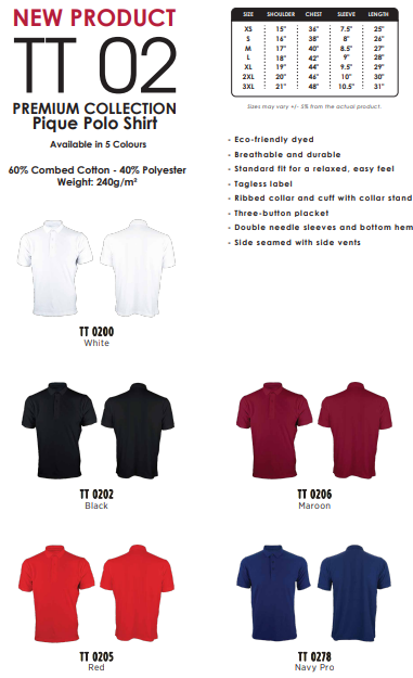 Pique Polo Shirt (TT02)