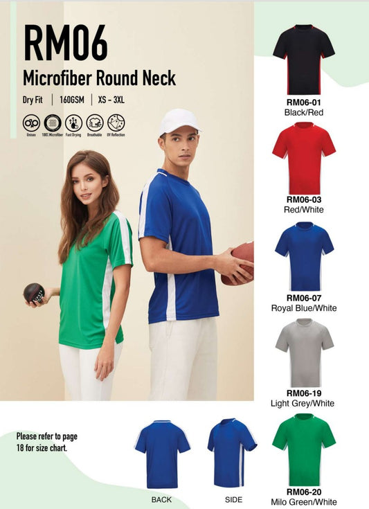 Microfiber Round Neck Short Sleeve (RM06)