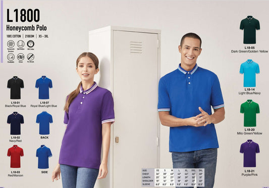 Cotton Short Sleeve Polo (L1800)