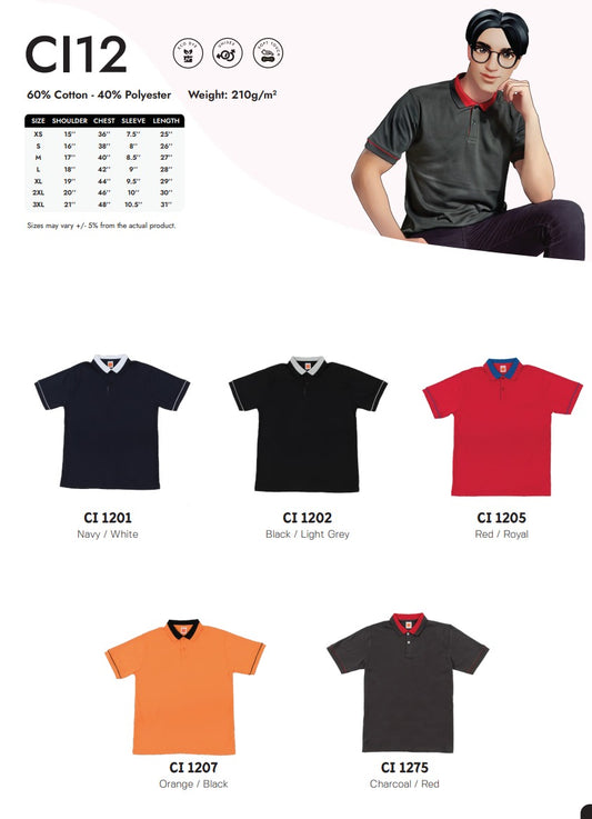 Cotton Interlock Short Sleeve Polo (CI12)