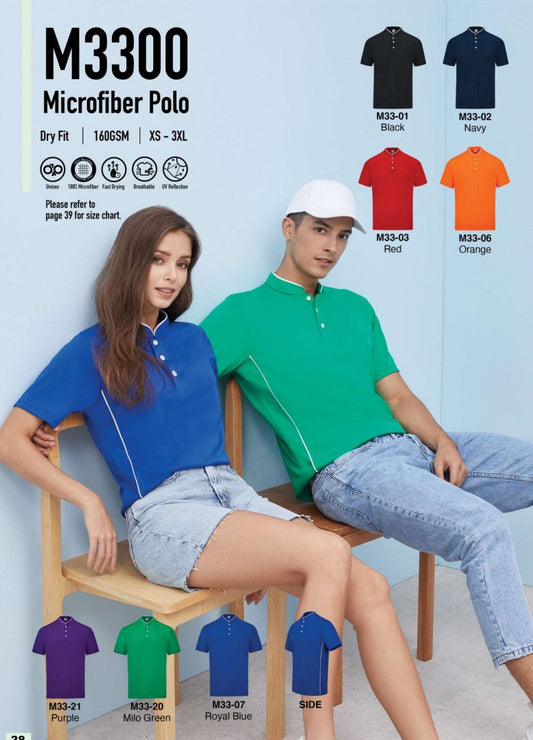 Microfiber Short Sleeve Polo (M3300)