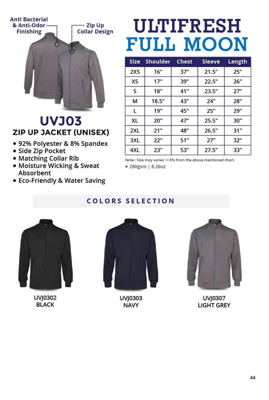 Poly-Spandex Jacket (UVJ03)