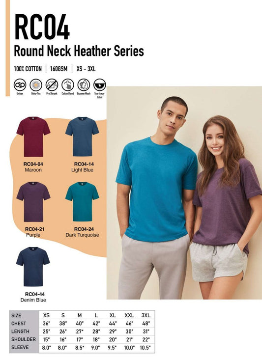 Cotton Short Sleeve Round Neck (RC04)