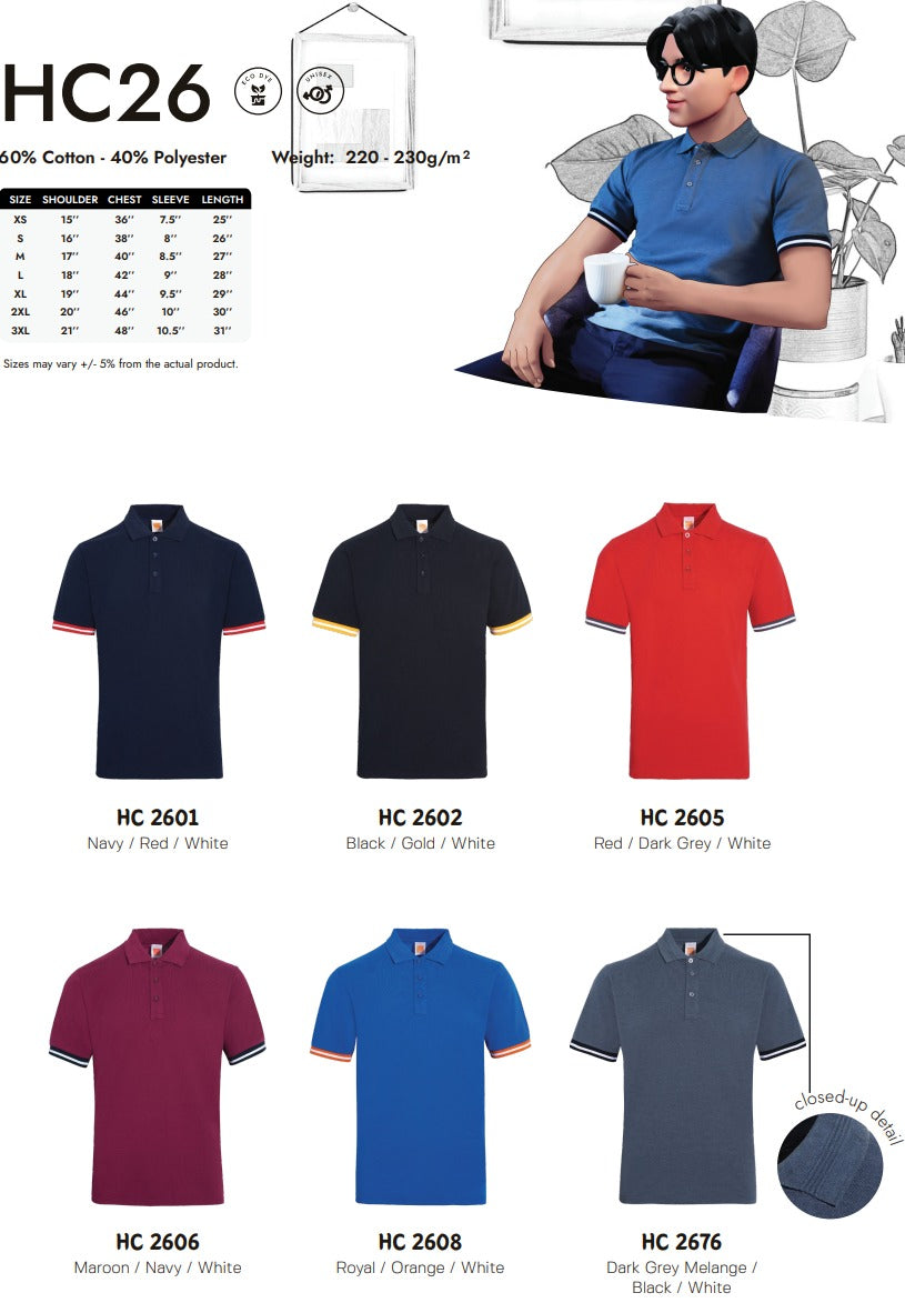 Honeycomb Short Sleeve Polo (HC26)