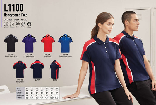 Honeycomb Short Sleeve Polo (L1100)